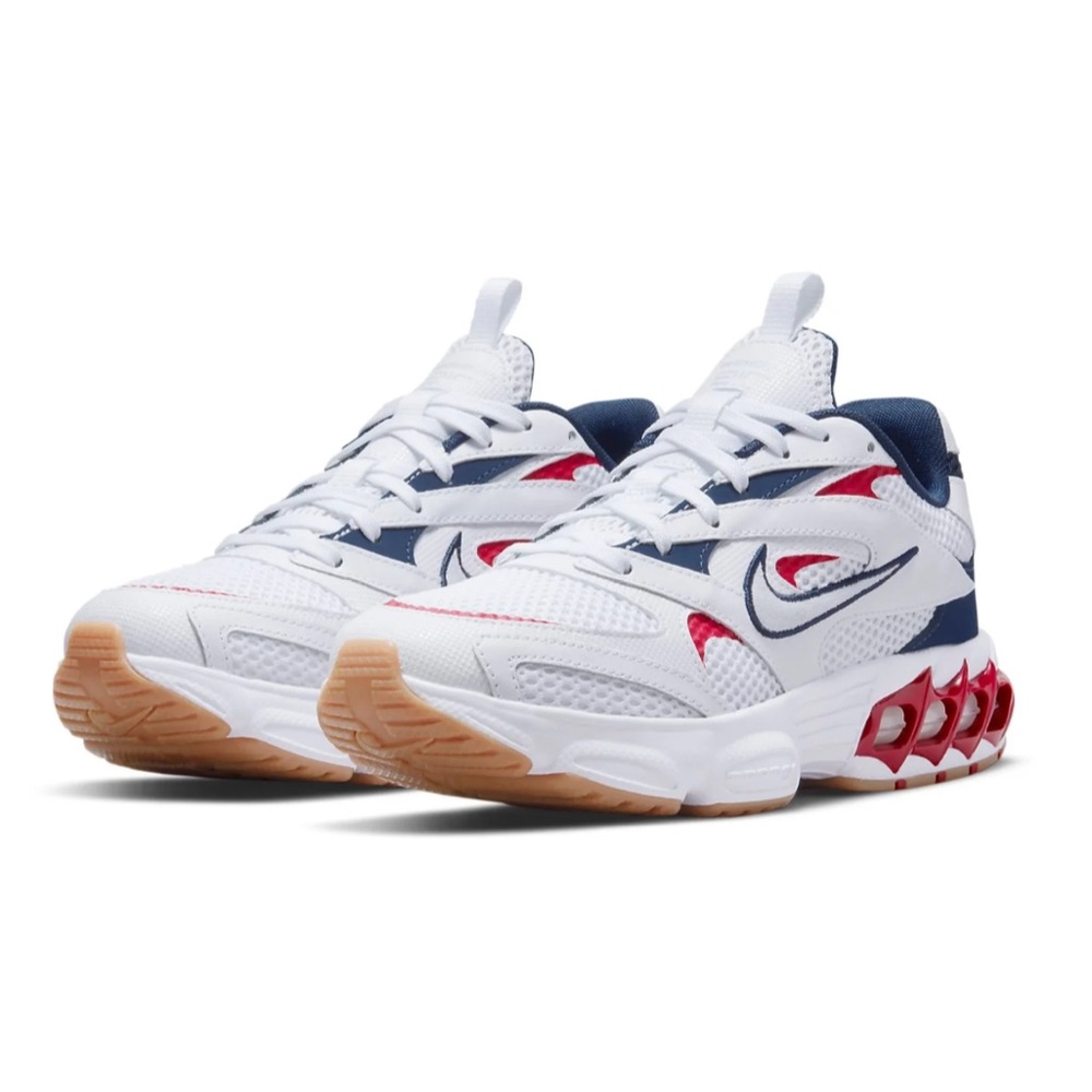 Nike Zoom Air Fire Sneaker White Aura Mystic Hibiscus Midnight Navy Sneakers 6.5 - Picture 4 of 8
